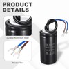 sourcing map 2 Pcs CD60 Run Capacitor, 500uF 250VAC 50/60Hz