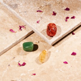 Natural "Crystals for Good Luck" Tumble Stone Set Reiki Charged