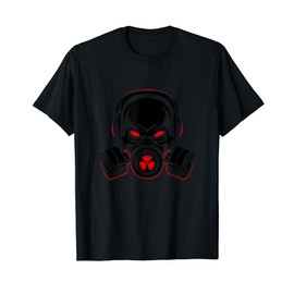 Skull with Gas Mask Illustration T-Shirt