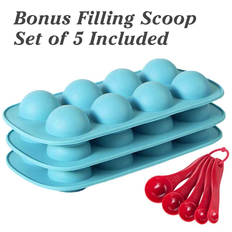 Webake Silicone Chocolate Candy Molds, Round Sphere Baking Molds for