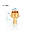 Brass Barbed Connector 12mm to 3/4" Male BSP Threaded Pipe