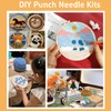 Punch Needle Kits for Beginners Cute Black White Sheep Flowers