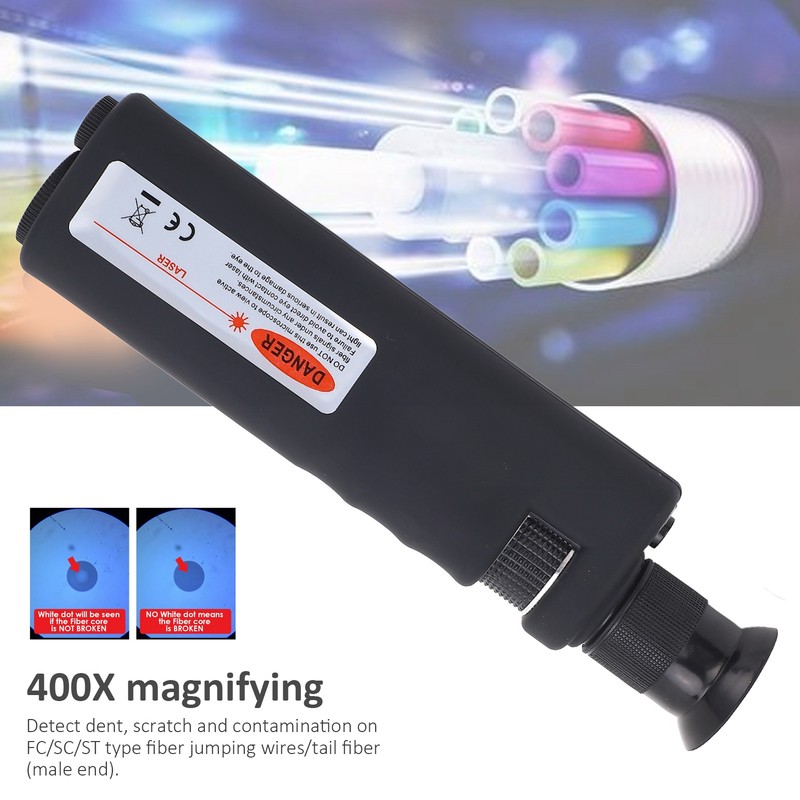 400X Monocular Fiber Optical Inspection Microscope Magnifier for Optical Communication