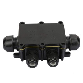 Hilitand Cable Junction Box, Waterproof Electrical Junction Box 4 Way Junction Box for Outdoor Waterproof Equipment Street Lamp Underwater Lamp Fountain(Four Way)