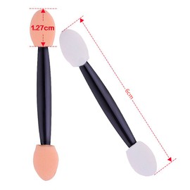 YIUIRUOI Eyeshadow Applicator Disposable Makeup Eyeshadow Brush Double Sided Sponge Applicator with Storage Box for Women and Girls (Pack of 50)