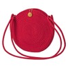LaFiore24 Shoulder Bag Ibiza Bali Style Round, red