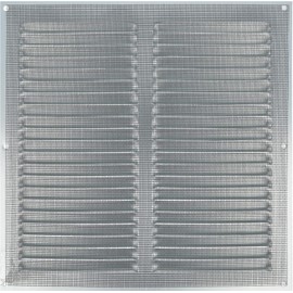 Amig - Square Premium Aluminium Grille with Mosquito Net 10x10|Air Vent Cover | for Wall, Sidewall and Ceiling | 9,8x9,8 Inch | 250 x 250 mm | White