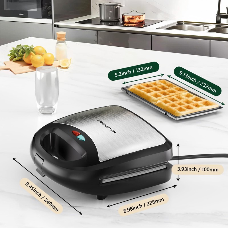 KEENSTAR 3 in 1 Electric Sandwich Maker, Waffle Maker with
