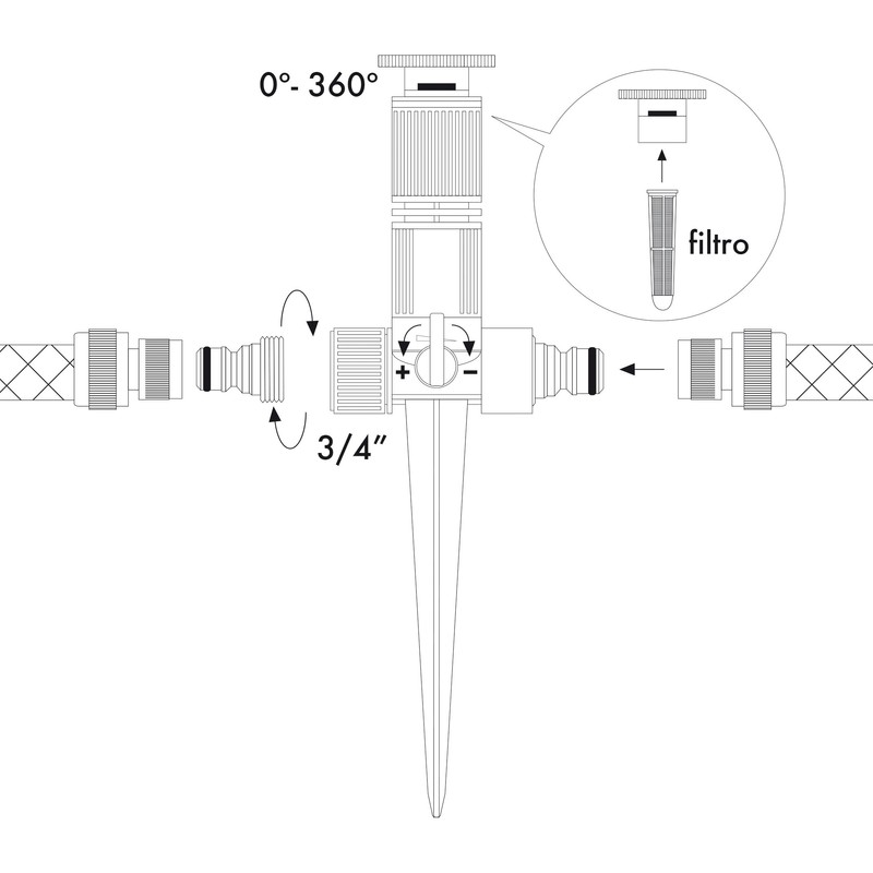 AQUA CONTROL C2284 – Spike Nozzle, Blue White
