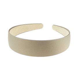 SMALL HEAD WOMENS & GIRLS School Uniform Birthday Party Dance Recital Drama Wedding Flower Girl Special Occasion Hair Plain Satin 3cm Short Long Hair Headband Alice Band Hairband (Peach)