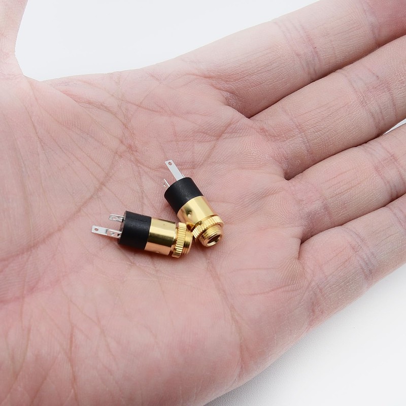 Surf turtle 3.5mm Female Stereo Panel Mount Jack Connector, 6Pcs