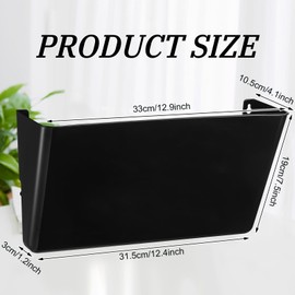 Colarr 8 Pcs Wall File Holder Organizer Plastic Wall Mount Mail Organizer with Screws Single Pocket Hanging Folder Paper Magazine Holder for Walls Office Home Classroom(Black)