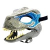 */ Mascarilla Bucal Móvil Dinosaurio Velociraptor Color Azul