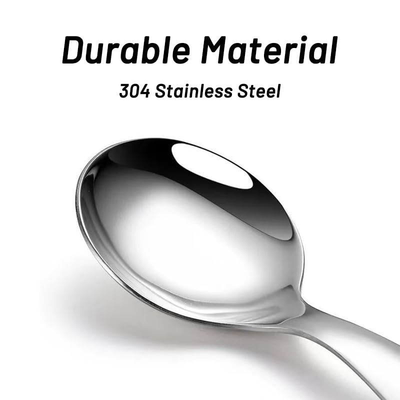 5 Pack Short Handle Scoops - Silver Mini Scoops for