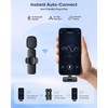 KUKIHO Wireless Lavalier Microphone, 2 Pack Mini Mic with Noise