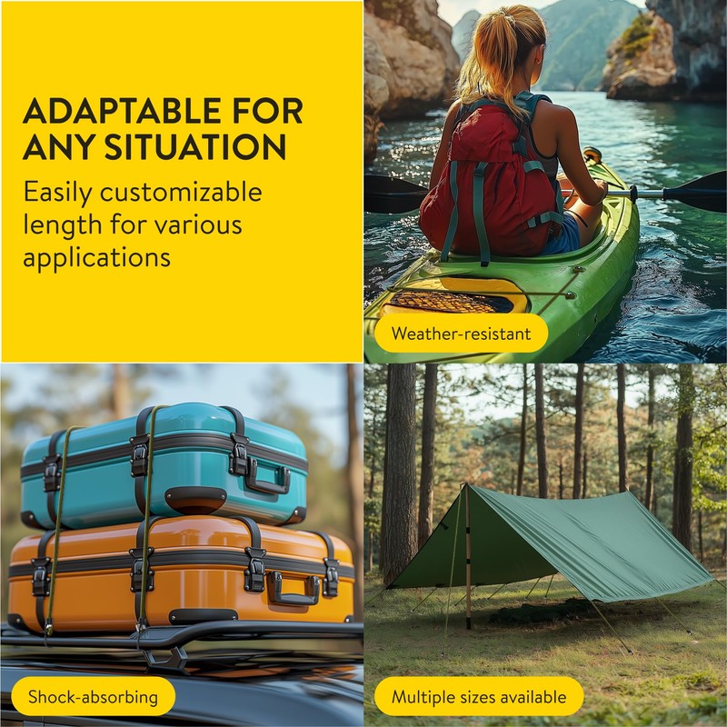 PRETEX Bungee Shock Cord, 8mm x 10m (Rope Only), Olive