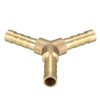 sourcing map Brass Nozzle Hose Connector Y-Shaped 3 Way Connector