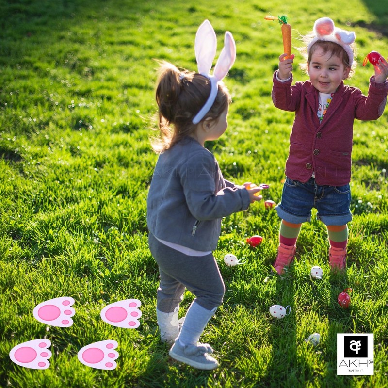 AKH® Easter Bunny Feet Decorations - 30 Pack Bunny Footprints