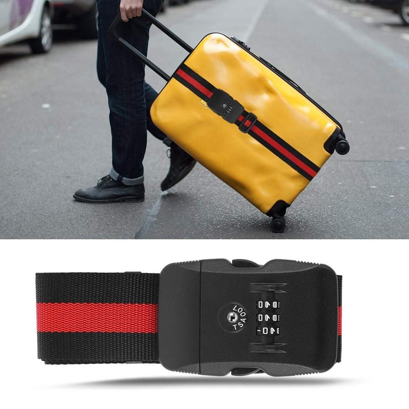 Luggage Strap Cross, Suitcase Belt TSA Combination Luggage Straps with
