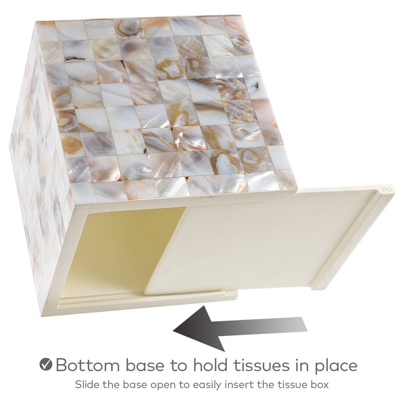 Milano Tissue Box Cover Square – Decorative Tissue Holder for