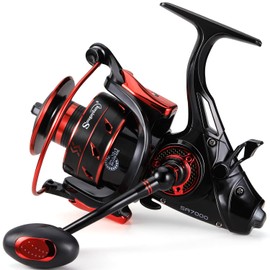 Sougayilang SA Carp Reel 4.7:1 High Speed Metal Spool, Powerful Spinning Fishing Reels 12+1BB Carp and Catfish Reel Feeder Fishing Reel + Spare Graphite Spool-60