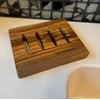 NATUREHOME Olive Wood Soap Dish Pure Organic Wood Bowl Square
