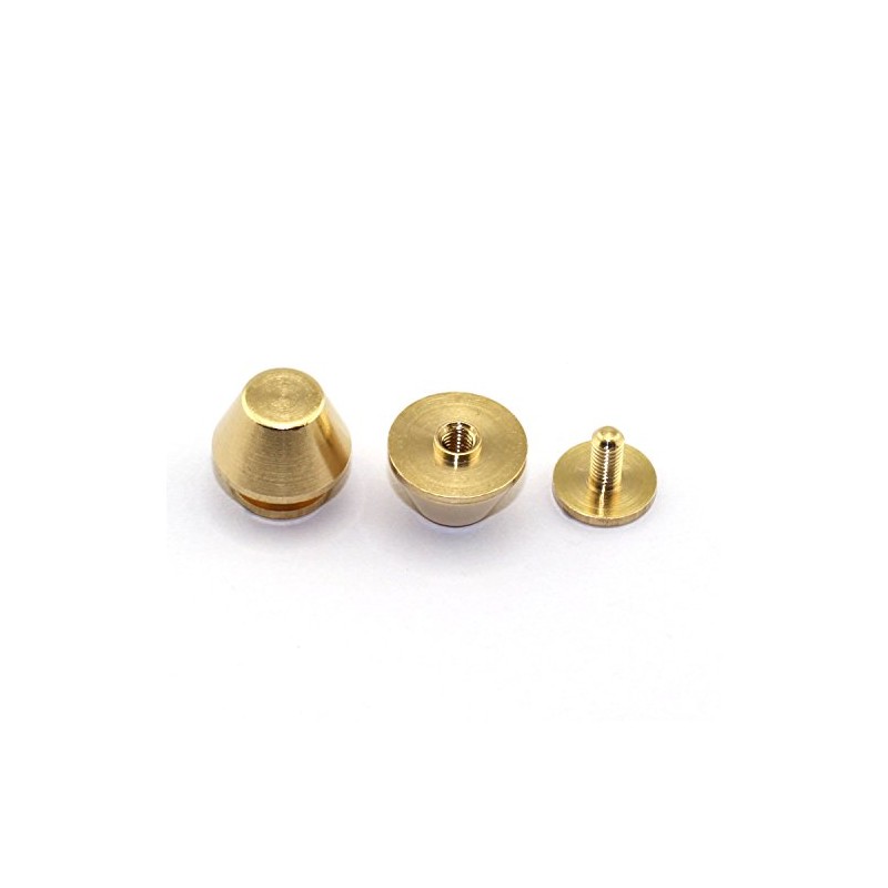 LQ Industrial 25-Pack 1/2" Purse Handbag Feet Nailhead Flat Stud