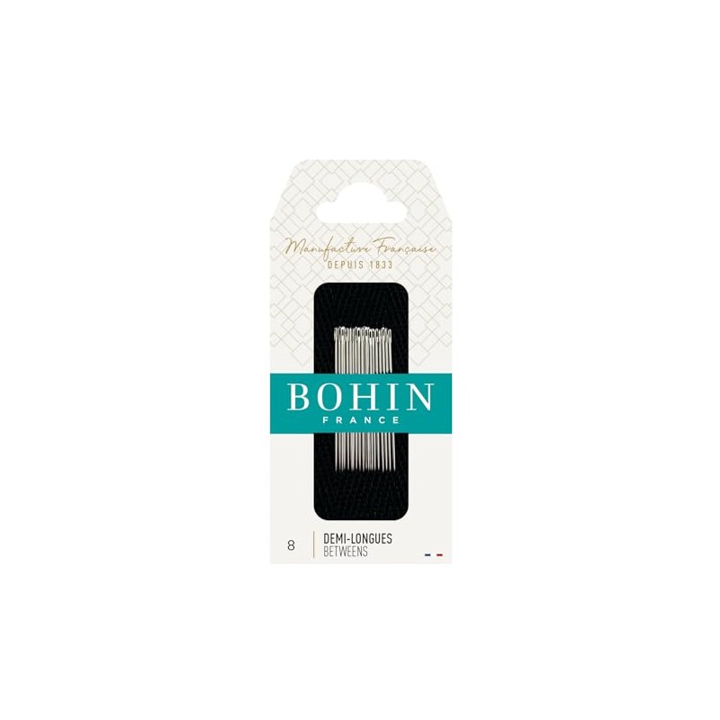 Bohin Agujas de mano Betweens, tamaño 8, 20 por paquete
