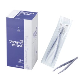 Plastic Tweezers (sterilized), 7.1 inches (18 cm), Pack of 20