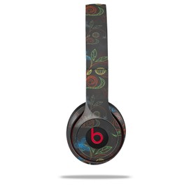 WraptorSkinz Skin Compatible with Beats Solo 4, Solo 3 and Solo 2 Wireless Headphones - Flowers Pattern 07 - Decal Vinyl Wrap (Headphones NOT Included)