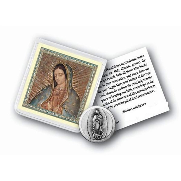 Our Lady of Guadalupe Pocket Coin with Prayer Blessed by