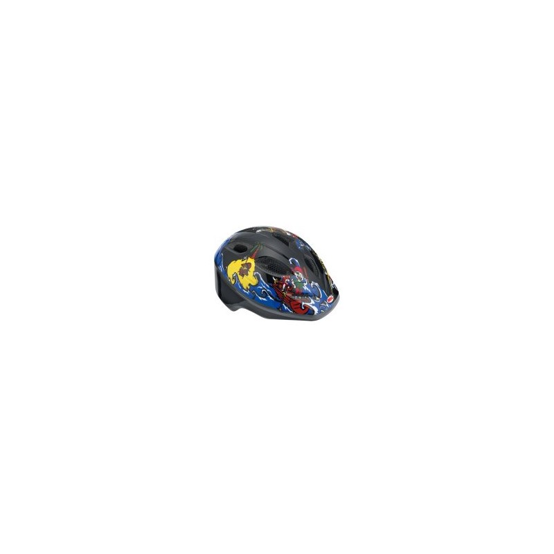 Bell Kinder Fahrradhelm Splash 10, Black/Blue Pirates, Uni (46-50cm), 210034003