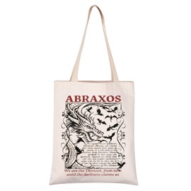 VAMSII Abraxos Themed Gift Fantasy Novel Book Lover Gift Glass Fiction Inspired Reusable Shoulder Bag (ABRAXOS tote)