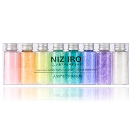 NIZIIRO Epsom Salt, Set of 8 Epsom Salt, 1.4 oz (40 g) each| Aroma Bath Salt, Gift Set | Popular as a Stylish Petite Gift or Birthday Present ☆