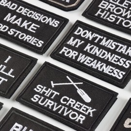 GYGYL 20PCS Tactical Morale Funny Patches Bundle, Hook and Loop Applique for Military Uniform Tactical Bag Jacket Jeans Hat