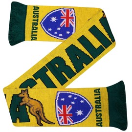 GIFTS 4 ALL Australia Rugby & Soccer Sports Fans Scarf, Australia Fans Match Day Souvenir, Oz Supporters Scarf