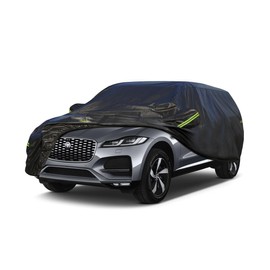 KouKou KouKou Waterproof SUV Car Cover Suitable for Jaguar F-PACE from 2015 to 2025, 7 Layers Windproof All Weather Waterproof Outdoor Cover Sun Rain UV Dust Snow Protection. Black