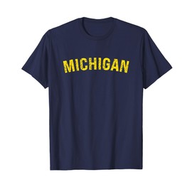 Vintage Michigan Mens Michigan Womens Blue T-Shirt