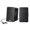 Sanwa Supply MM-SPL22UBK PC Speaker, USB Powered, Built-in Passive Radiator,