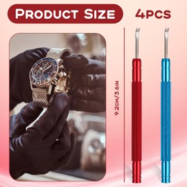 Watch Hand Remover Tools 4 Pcs Watch Minute Second Hour Hands Removal 9 cm Multifunction Puller Watch Tool Professional Watchmaker Repair Tools for Watch Hands Repair Replace -Blue, Red