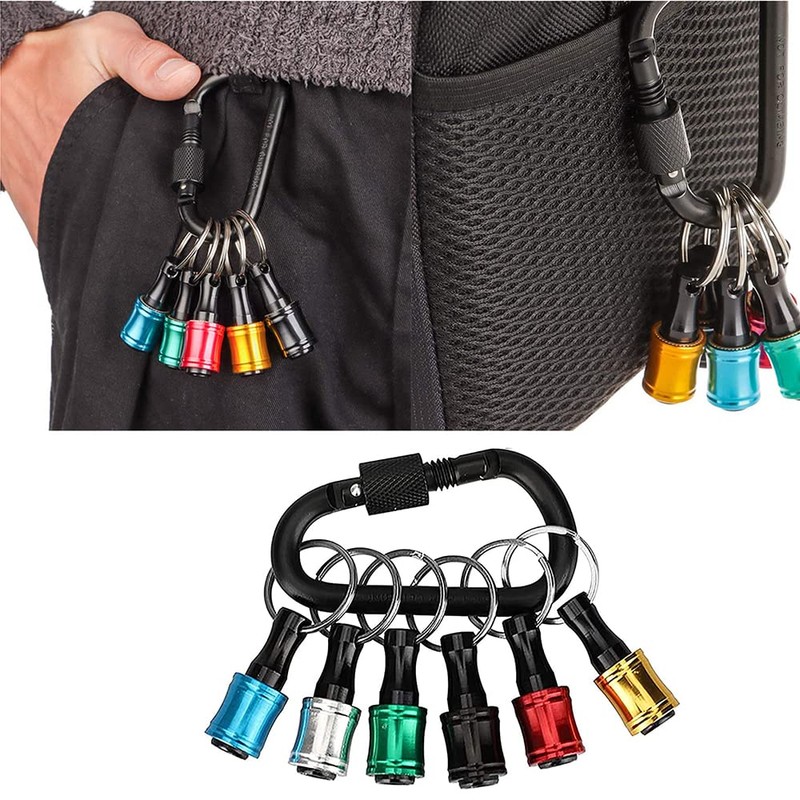 Yakamoz Hex Shank Keychain, 6 Pieces 1/4 Inch Extension Bar