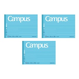 Kokuyo Campus Notebook (Ruled with Dots) (Half Size) B Ruled No-293BT Set of 3