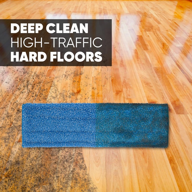 Microfiber Wholesale 18" Absorbent Microfiber Wet Mop Pad - Reusable,