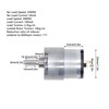 DC Geared Motor CW CCW Speed Reduction Self Locking Turbine