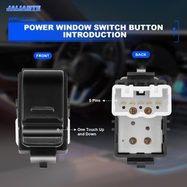 JALIAMTE 84810-12080 Passenger Side Window Switch, 84810-08010 Front Rear Power Window Switch Control Button Compatible with Toyota Tacoma Tacoma, Fit for Scion xA xB tC/Geo Prizm, OE# 901-701