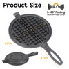 Cast Iron Waffle Maker for Stovetop or Camping Grill Two