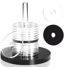 WANGDEFA Schocken Set Shock Cutlery Shock Game Set with 14 Discs - 13 Transparent + 1 Black - Shock Cutlery for Puzzle for Jule Meiern Maxen