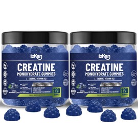 Pro Creatine Monohydrate Gummies 5000mg for Men & Women - 120 Chewable Creatine Gummies Blueberry Flavoured Creatine | Pre Workout Gym Supplement| Keto | Vegan | (60 Days Supply)
