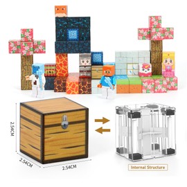 Nirecu Magnetic Building Blocks Children, Magnetic Building Blocks Toy, Magnetic Blocks Game Set, Toddler Toy, Children's Birthday Gifts for Boys and Girls from 3 4 5 6 7 8 Years