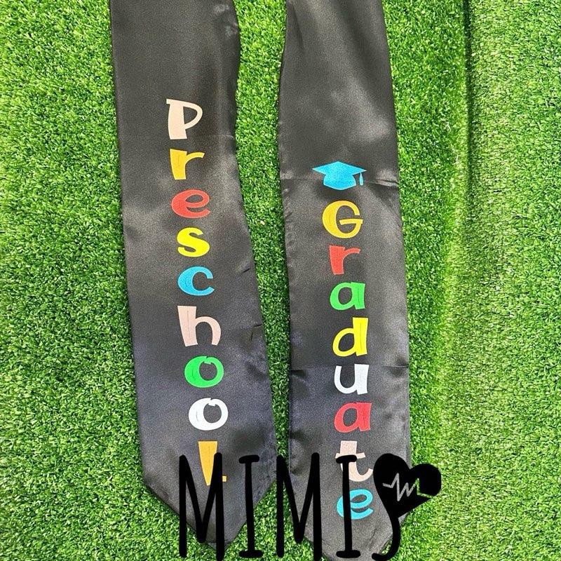 Preschool grad stole - Colour: Black